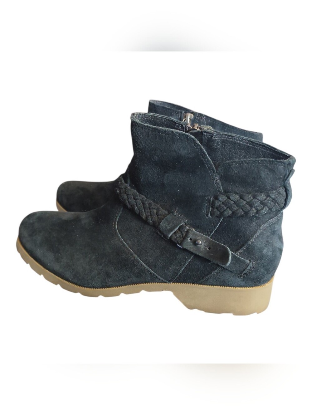 Teva Delavina Womens 10 Zip Up Ankle Boot Waterproof Black Suede